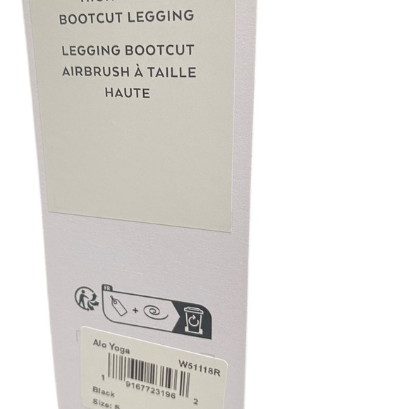 NWT ALO Yoga Black High Waisted Bootcut Leggings Size Small - Picture 4 of 10
